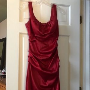 Red cocktail dress